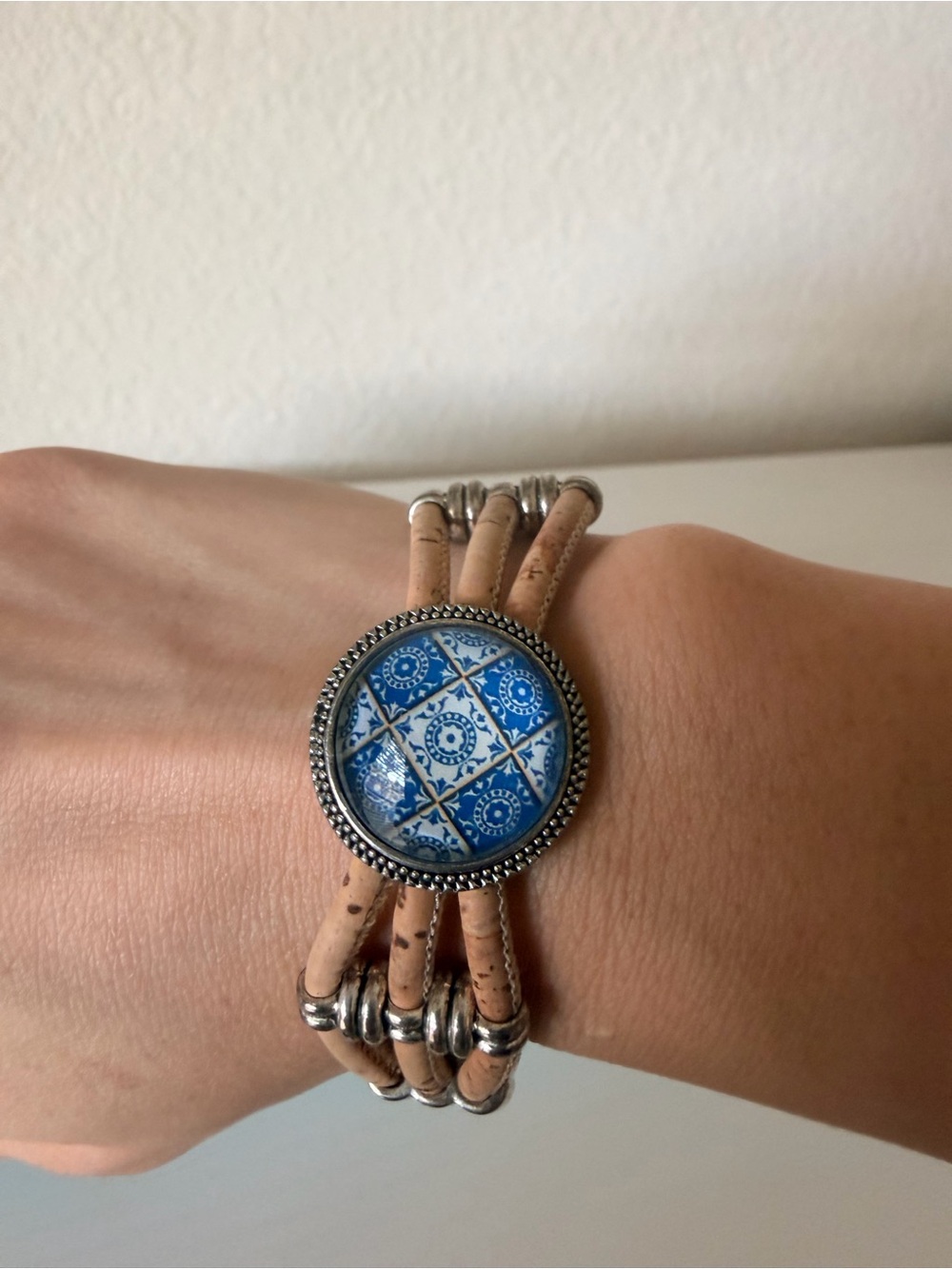 Cork Bracelet with Portuguese tiles - Picture 4 of 5